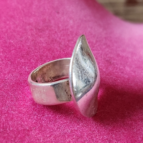 925 Silver Ring mushroom cap style size 5.5 - Picture 3 of 6